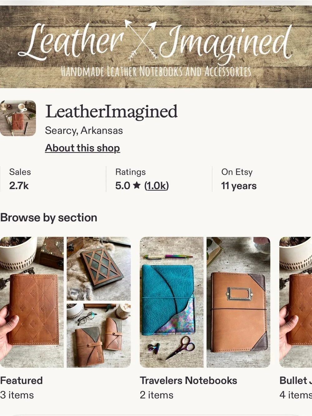 Leather Imagined composition traveler’s notebook in cerulean leather